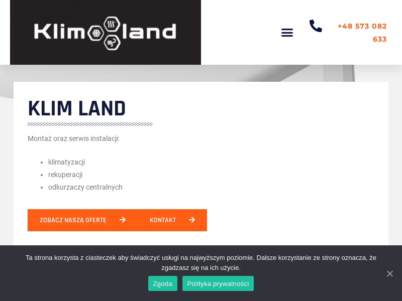 Klim Land Paweł Gasiński  Montaż klimatyzacji, rekuperacji i pomp ciepła Warszawa i okolice
