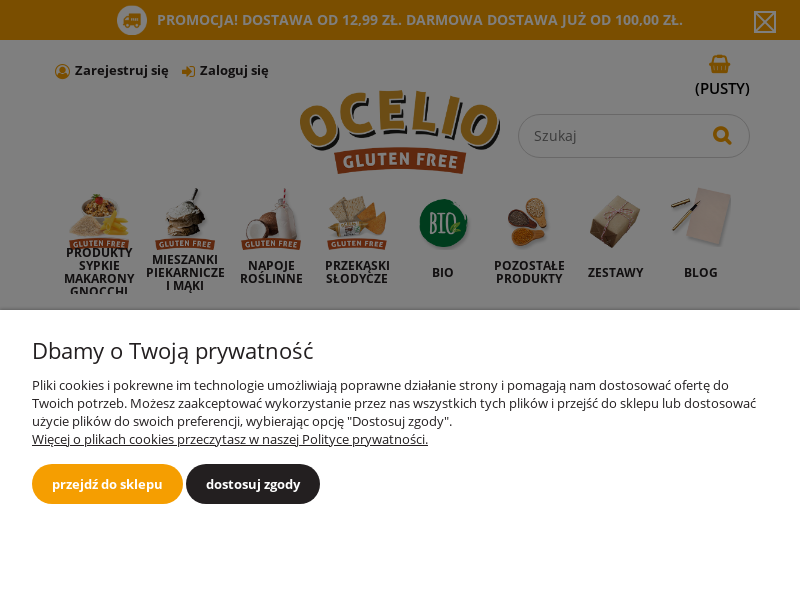 Wegańskie, wegetariańskie i bezglutenowe produkty spożywcze - Ocelio.pl